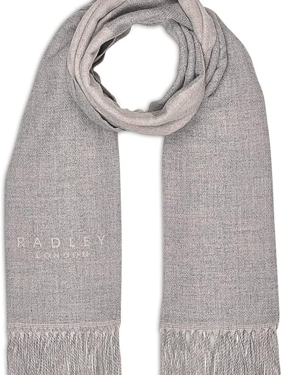 RADLEY LONDON Accessories - Radley London Block Dog Scarf – Oatmeal/Grey